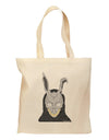 Scary Buny Face Watercolor Grocery Tote Bag-Grocery Tote-TooLoud-Natural-Medium-Davson Sales