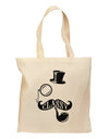 Classy Tophat Mustache Pipe and Monocle Grocery Tote Bag-Grocery Tote-TooLoud-Natural-Medium-Davson Sales