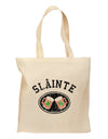 Slainte - St. Patrick's Day Irish Cheers Grocery Tote Bag by TooLoud-Grocery Tote-TooLoud-Natural-Medium-Davson Sales