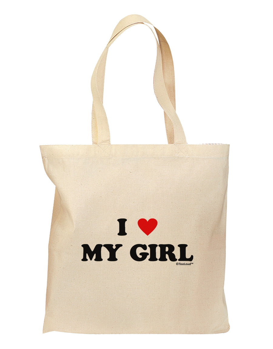 I Heart My Girl - Matching Couples Design Grocery Tote Bag by TooLoud-Grocery Tote-TooLoud-Natural-Medium-Davson Sales