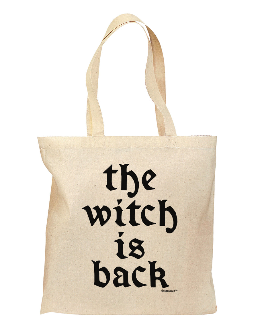 The Witch Is Back Grocery Tote Bag by TooLoud-Grocery Tote-TooLoud-Natural-Medium-Davson Sales