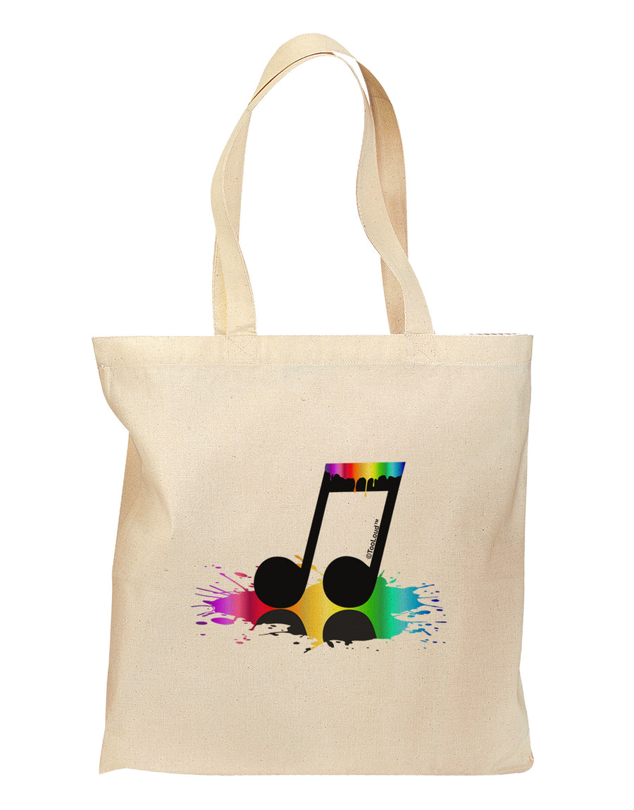 Paint Music Note Grocery Tote Bag-Grocery Tote-TooLoud-Natural-Medium-Davson Sales