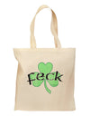 Feck - Clover Distressed Design Grocery Tote Bag by TooLoud-Grocery Tote-TooLoud-Natural-Medium-Davson Sales