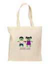 Zombie Love Couple Halloween Grocery Tote Bag-Grocery Tote-TooLoud-Natural-Medium-Davson Sales