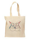 Cute Snowman and Snowwoman Couple Grocery Tote Bag by TooLoud-Grocery Tote-TooLoud-Natural-Medium-Davson Sales