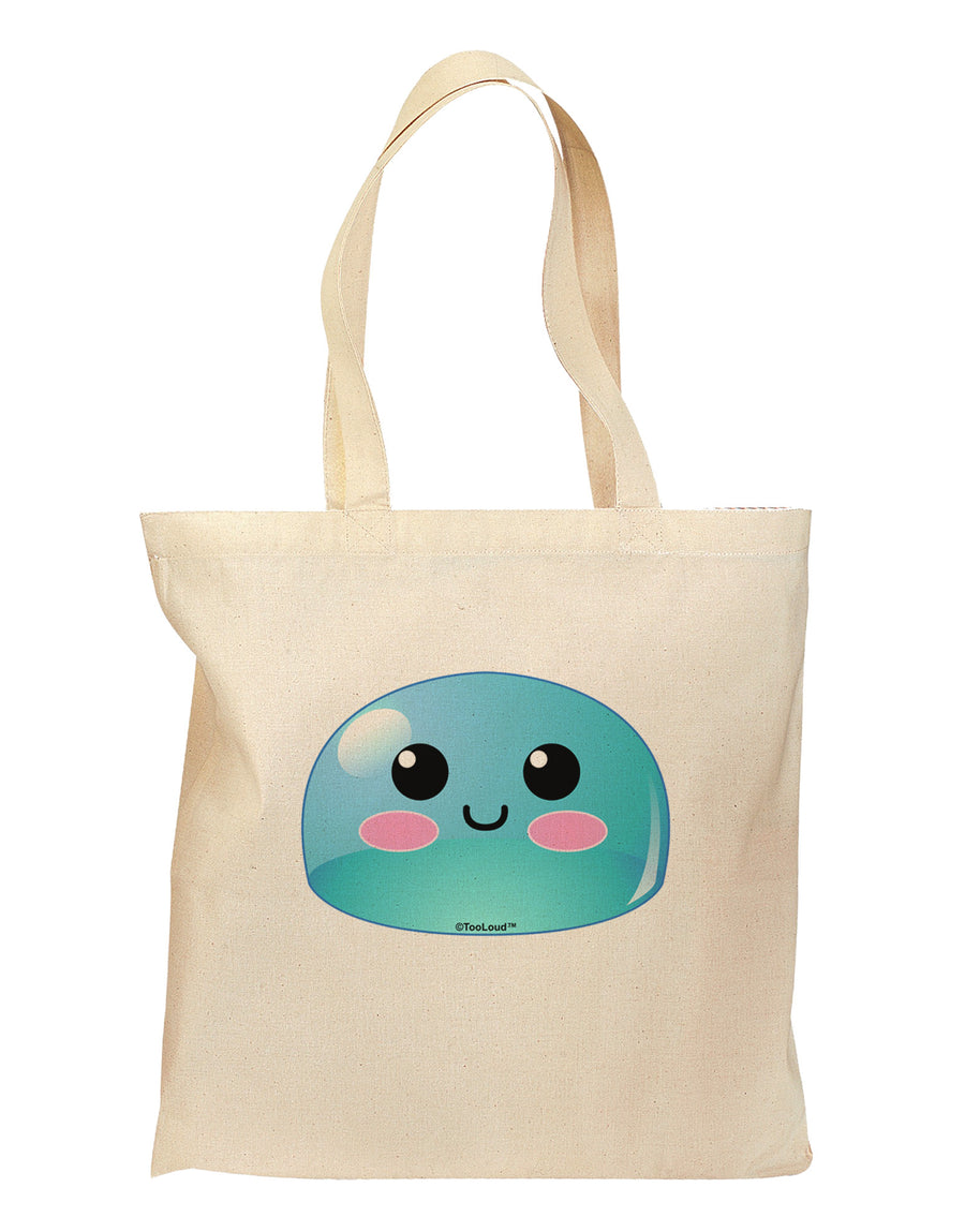 Cute RPG Slime - Blue Grocery Tote Bag by TooLoud-Grocery Tote-TooLoud-Natural-Medium-Davson Sales