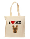 I Heart My - Cute German Shepherd Dog Grocery Tote Bag by TooLoud-Grocery Tote-TooLoud-Natural-Medium-Davson Sales