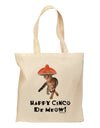 Cat with Pink Sombrero - Happy Cinco de Meow Grocery Tote Bag by TooLoud-Grocery Tote-TooLoud-Natural-Medium-Davson Sales