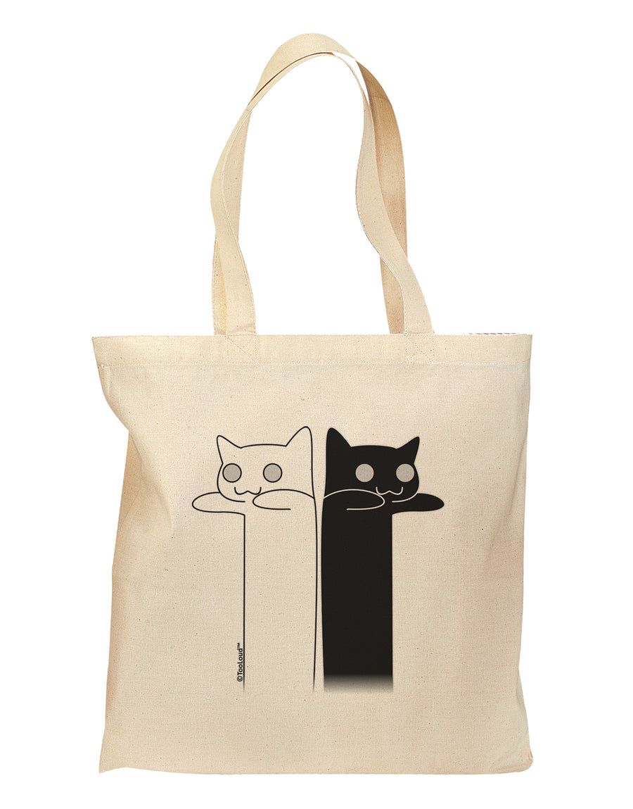 Longcat and Tacgnol - Internet Humor Grocery Tote Bag by TooLoud-Grocery Tote-TooLoud-Natural-Medium-Davson Sales