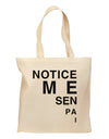 Notice Me Senpai Triangle Text Grocery Tote Bag-Grocery Tote-TooLoud-Natural-Medium-Davson Sales