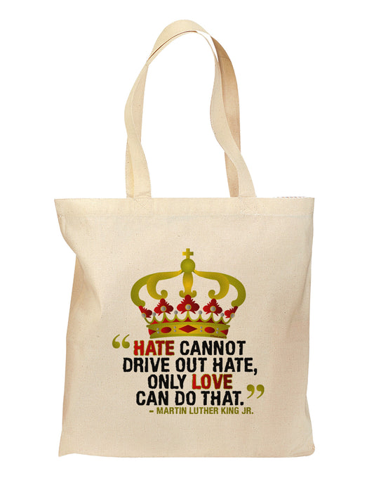 MLK - Only Love Quote Grocery Tote Bag-Grocery Tote-TooLoud-Natural-Medium-Davson Sales