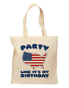 Party Like It's My Birthday - 4th of July Grocery Tote Bag-Grocery Tote-TooLoud-Natural-Medium-Davson Sales