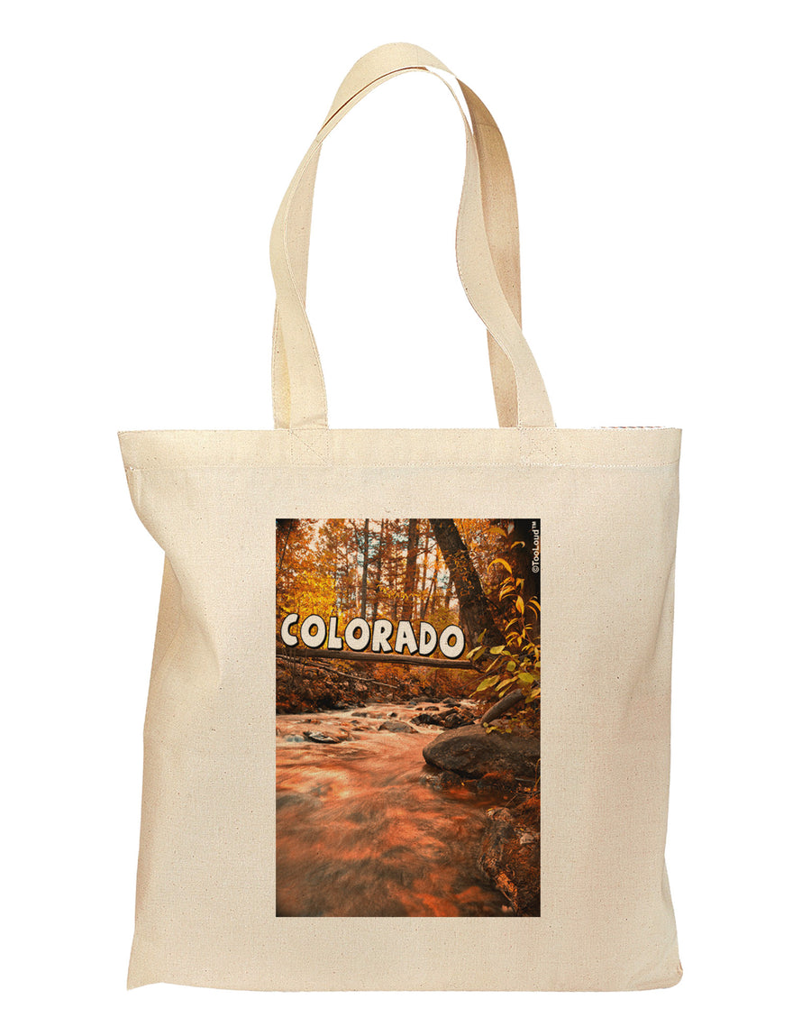 Mt Shavano Colorado Text Grocery Tote Bag-Grocery Tote-TooLoud-Natural-Medium-Davson Sales