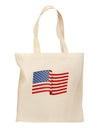 Patriotic Waving USA American Flag Grocery Tote Bag-Grocery Tote-TooLoud-Natural-Medium-Davson Sales