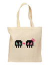 8-Bit Skull Love - Boy and Girl Grocery Tote Bag-Grocery Tote-TooLoud-Natural-Medium-Davson Sales