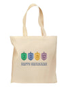 Happy Hanukkah Dreidels Grocery Tote Bag-Grocery Tote-TooLoud-Natural-Medium-Davson Sales