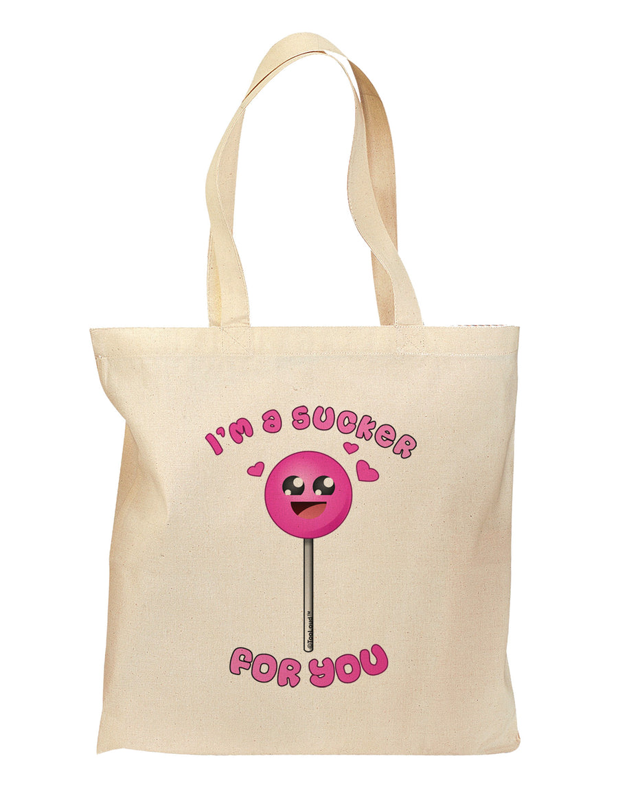 Sucker For You Grocery Tote Bag-Grocery Tote-TooLoud-Natural-Medium-Davson Sales