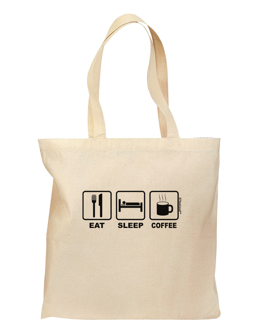 Eat Sleep Coffee Design Grocery Tote Bag by TooLoud-Grocery Tote-TooLoud-Natural-Medium-Davson Sales