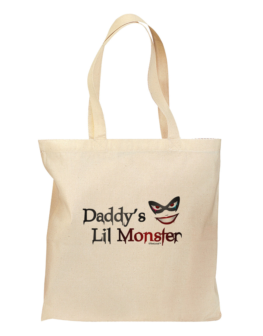 Daddys Lil Monster Grocery Tote Bag-Grocery Tote-TooLoud-Natural-Medium-Davson Sales