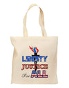 Liberty and Justice for All Grocery Tote Bag-Grocery Tote-TooLoud-Natural-Medium-Davson Sales