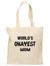 World's Okayest Mom Grocery Tote Bag-Grocery Tote-TooLoud-Natural-Medium-Davson Sales