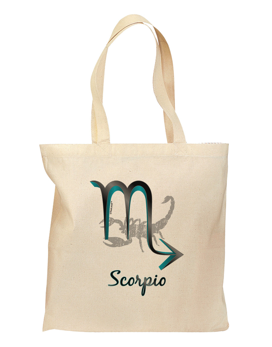 Scorpio Symbol Grocery Tote Bag-Grocery Tote-TooLoud-Natural-Medium-Davson Sales