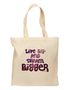 Live Big & Dream Bigger Grocery Tote Bag-Grocery Tote-TooLoud-Natural-Medium-Davson Sales