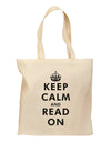 Keep Calm and Read On Grocery Tote Bag - Natural-Grocery Tote-TooLoud-Natural-Medium-Davson Sales