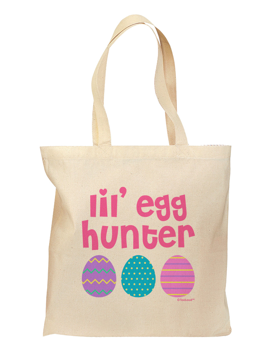 Lil' Egg Hunter - Easter - Pink Grocery Tote Bag by TooLoud-Grocery Tote-TooLoud-Natural-Medium-Davson Sales