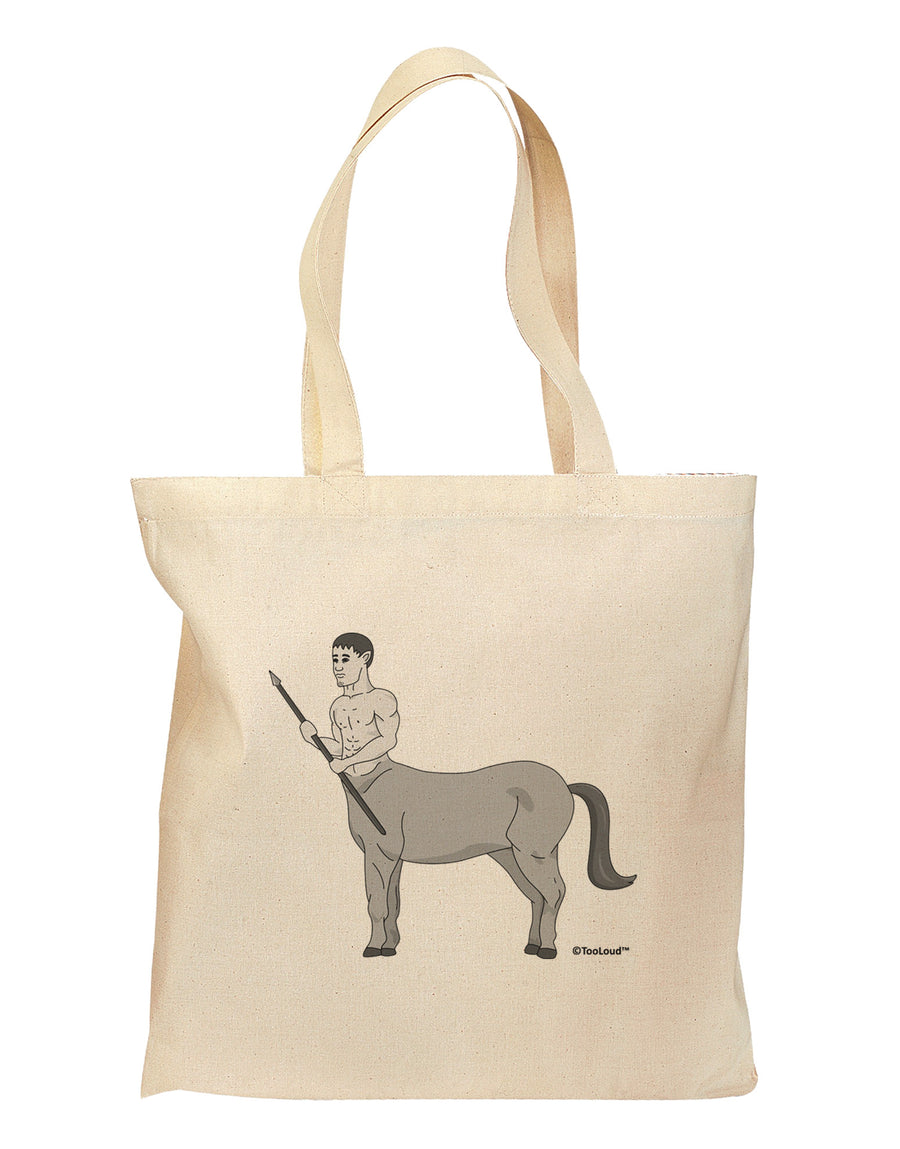 Greek Mythology Centaur Design - Grayscale Grocery Tote Bag by TooLoud-Grocery Tote-TooLoud-Natural-Medium-Davson Sales