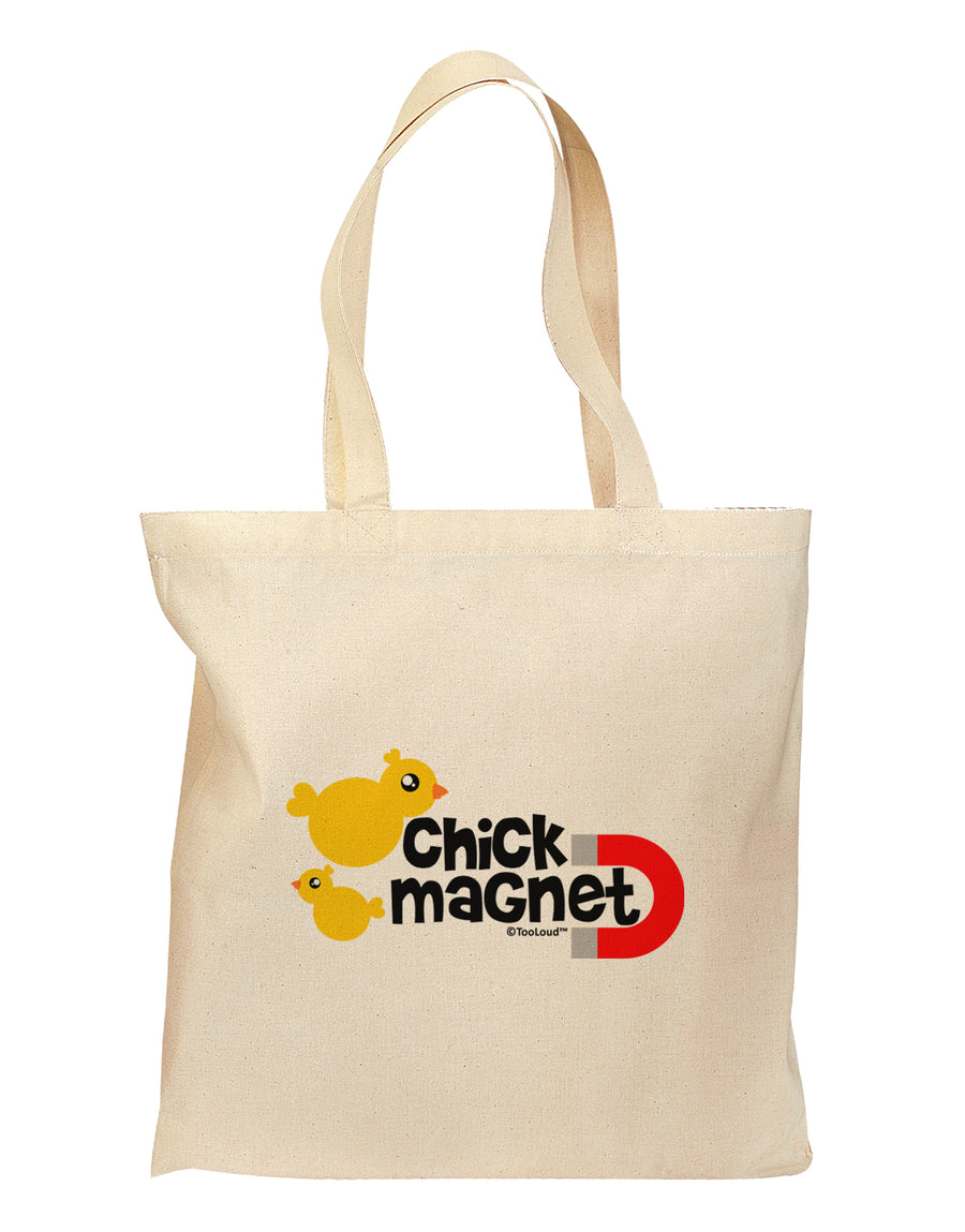 Cute Chick Magnet Design Grocery Tote Bag by TooLoud-Grocery Tote-TooLoud-Natural-Medium-Davson Sales