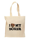 I Heart My Boxer Grocery Tote Bag by TooLoud-Grocery Tote-TooLoud-Natural-Medium-Davson Sales