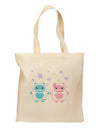 Cute Abominable Snowman Yeti Couple - Christmas Grocery Tote Bag-Grocery Tote-TooLoud-Natural-Medium-Davson Sales