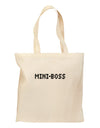 Mini-Boss Text - Boss Day Grocery Tote Bag-Grocery Tote-TooLoud-Natural-Medium-Davson Sales