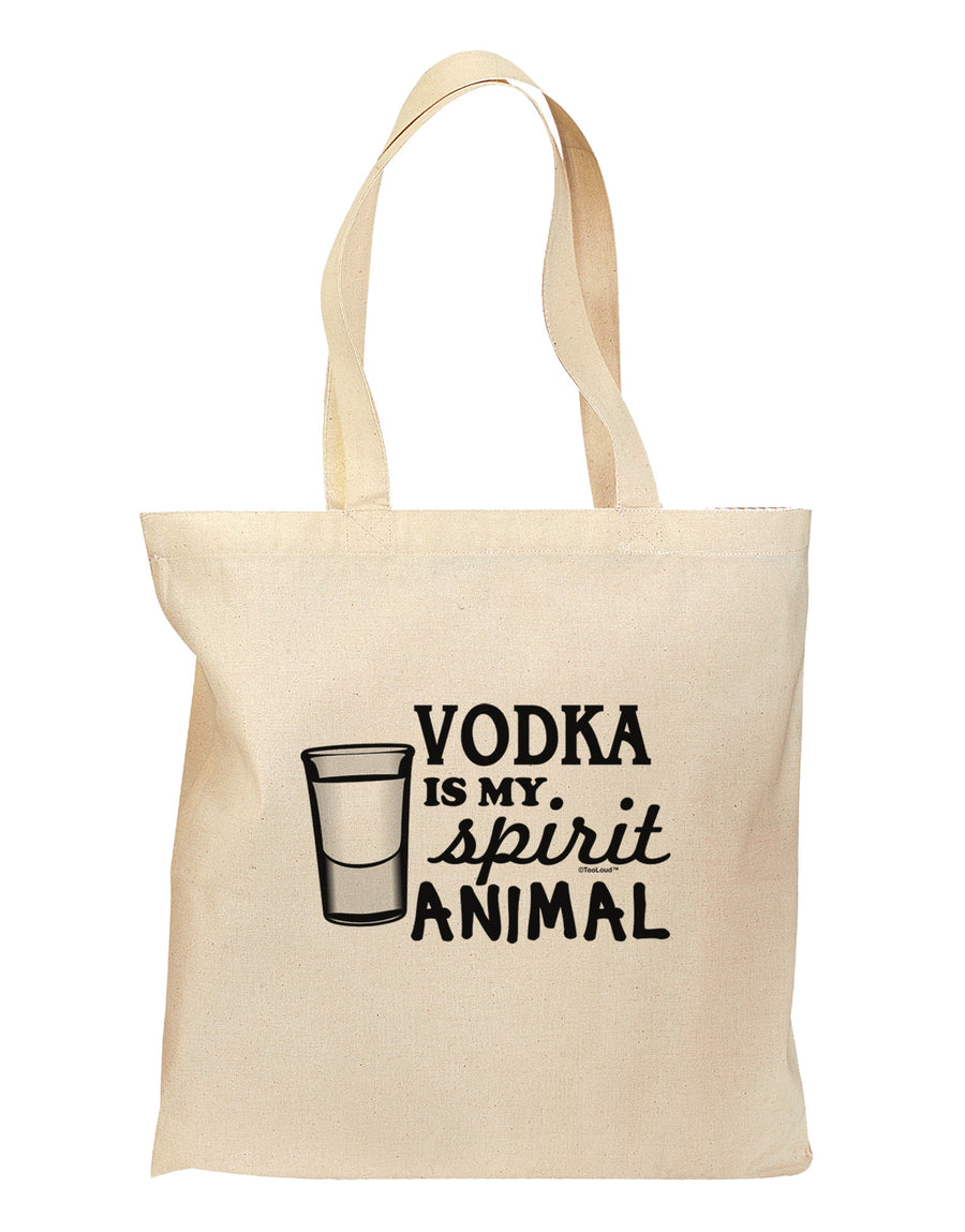 Vodka Is My Spirit Animal Grocery Tote Bag-Grocery Tote-TooLoud-Natural-Medium-Davson Sales