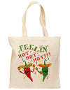 Feelin Hot Hot Hot Chili Peppers Grocery Tote Bag-Grocery Tote-TooLoud-Natural-Medium-Davson Sales