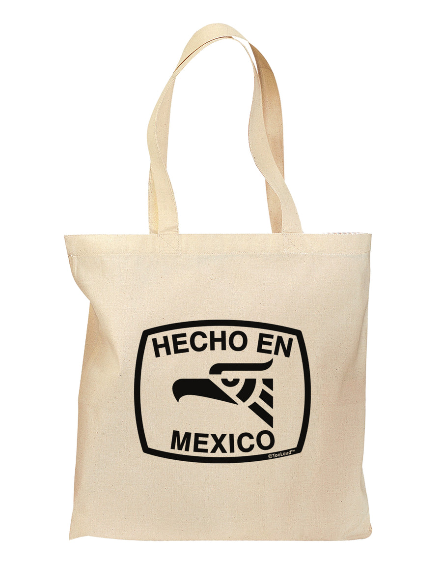 Hecho en Mexico Eagle Symbol with Text Grocery Tote Bag by TooLoud-Grocery Tote-TooLoud-Natural-Medium-Davson Sales