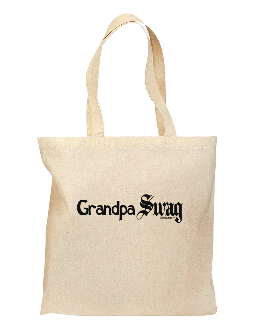 Grandpa Swag Text Grocery Tote Bag by TooLoud-Grocery Tote-TooLoud-Natural-Medium-Davson Sales