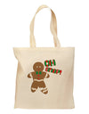 Oh Snap Gingerbread Man Christmas Grocery Tote Bag-Grocery Tote-TooLoud-Natural-Medium-Davson Sales