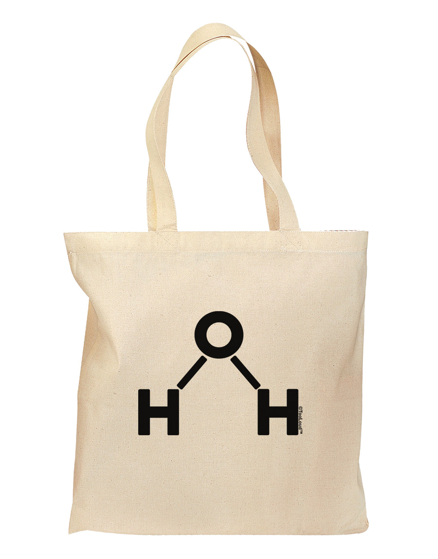 Water Molecule Text Grocery Tote Bag by TooLoud-Grocery Tote-TooLoud-Natural-Medium-Davson Sales