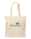 Marijuana Text and Leaf - Rainbow Grocery Tote Bag-Grocery Tote-TooLoud-Natural-Medium-Davson Sales