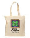 Pixel Irish Charm Item Grocery Tote Bag-Grocery Tote-TooLoud-Natural-Medium-Davson Sales