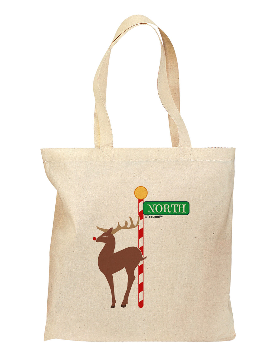 Rudolf Ratchet Reindeer Color Grocery Tote Bag-Grocery Tote-TooLoud-Natural-Medium-Davson Sales