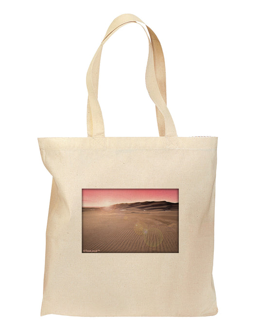 Victor Mines Pink Sunrise Grocery Tote Bag-Grocery Tote-TooLoud-Natural-Medium-Davson Sales