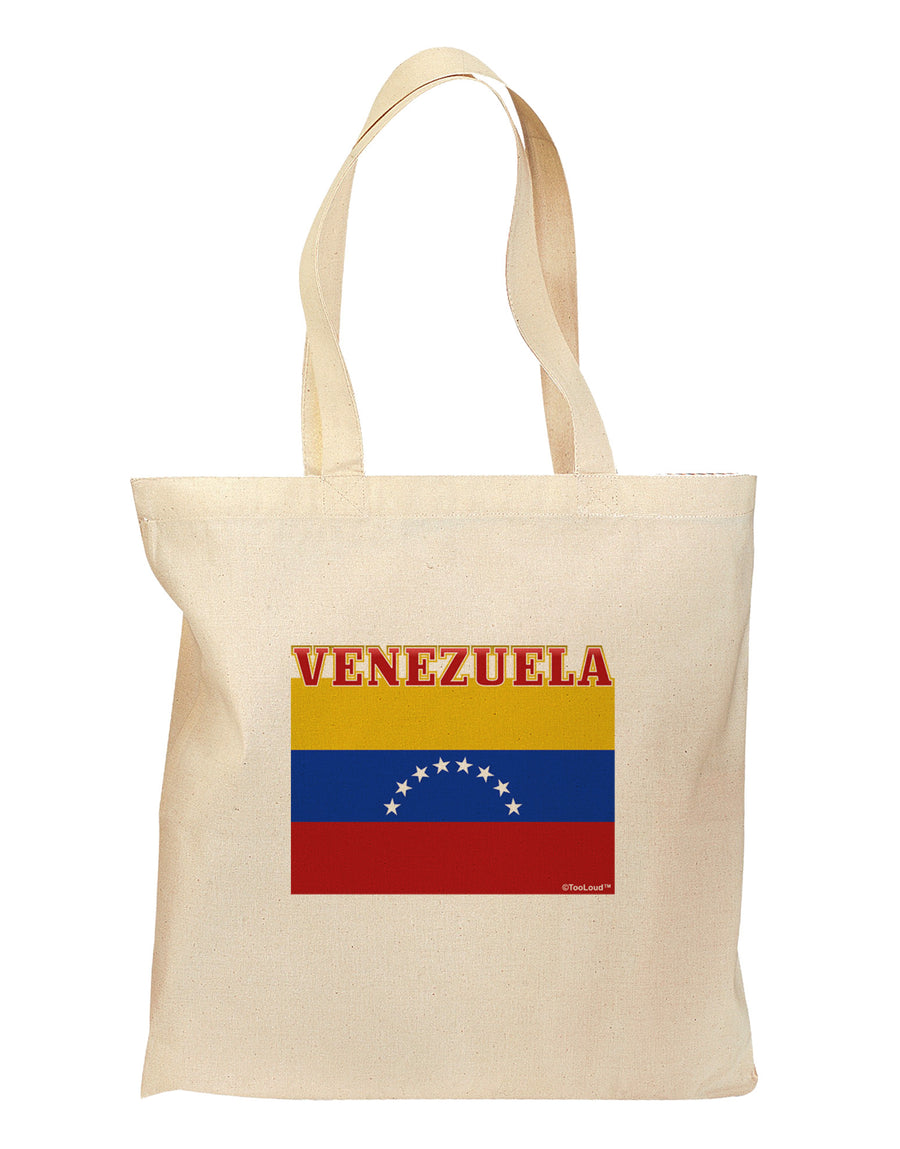 Venezuela Flag Grocery Tote Bag-Grocery Tote-TooLoud-Natural-Medium-Davson Sales