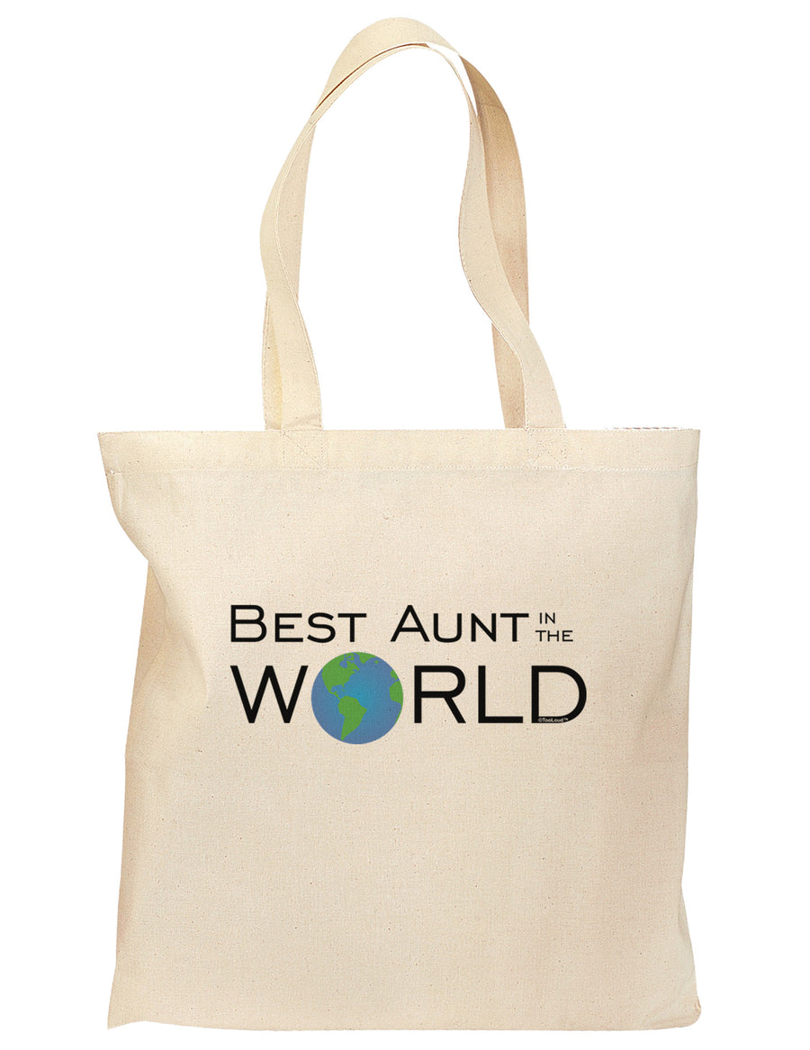 Best Aunt in the World Grocery Tote Bag-Grocery Tote-TooLoud-Natural-Medium-Davson Sales