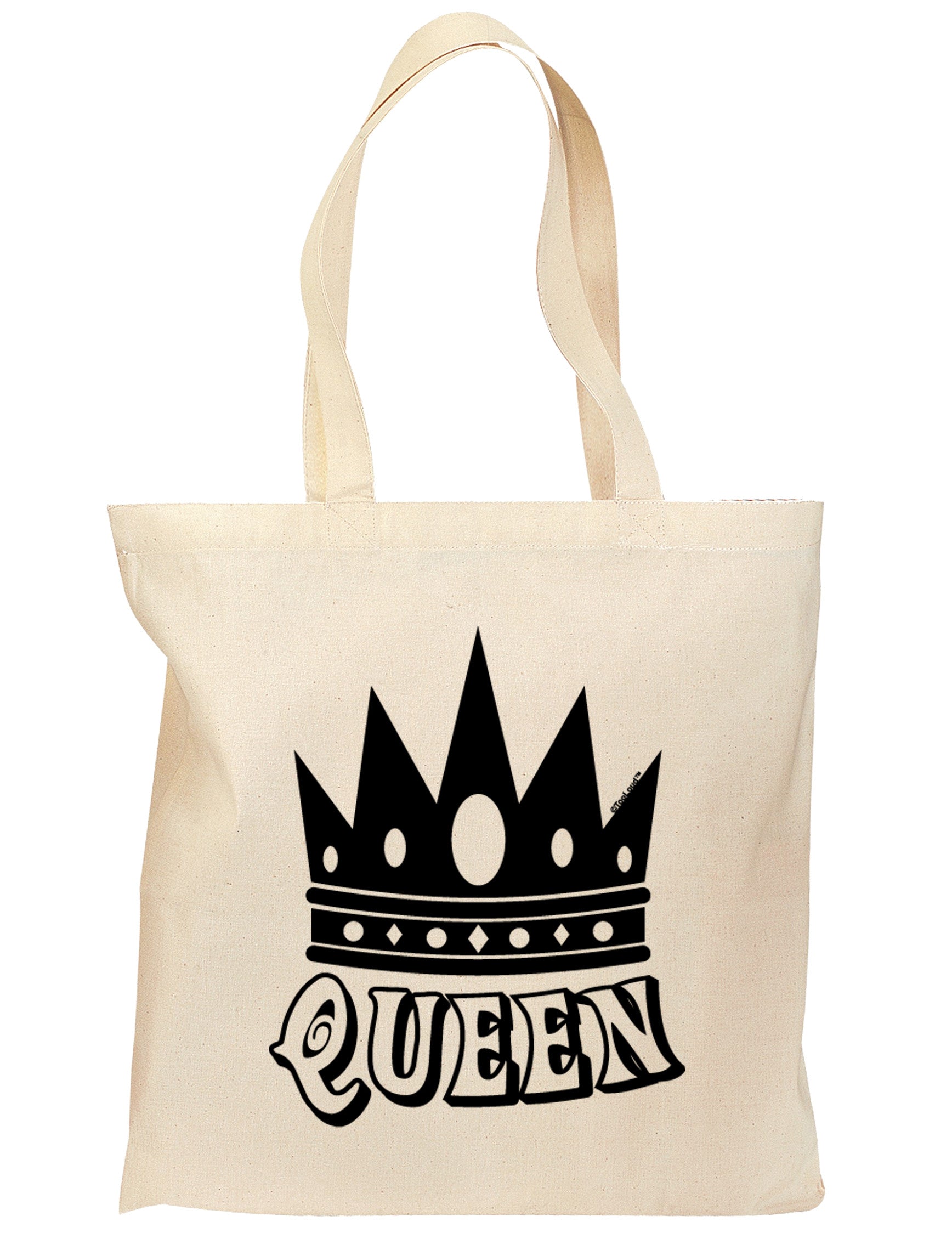 Queen Grocery Tote Bag-Grocery Tote-TooLoud-Natural-Medium-Davson Sales