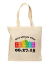 Love Always Wins with Date - Marriage Equality Grocery Tote Bag-Grocery Tote-TooLoud-Natural-Medium-Davson Sales