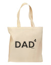 Dad to the Fourth Power - Dad of Four Grocery Tote Bag-Grocery Tote-TooLoud-Natural-Medium-Davson Sales