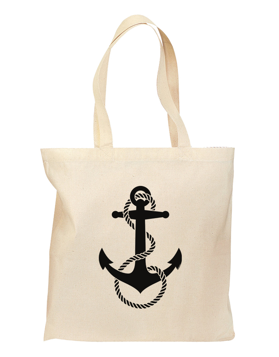 Nautical Sailor Rope Anchor Grocery Tote Bag-Grocery Tote-TooLoud-Natural-Medium-Davson Sales